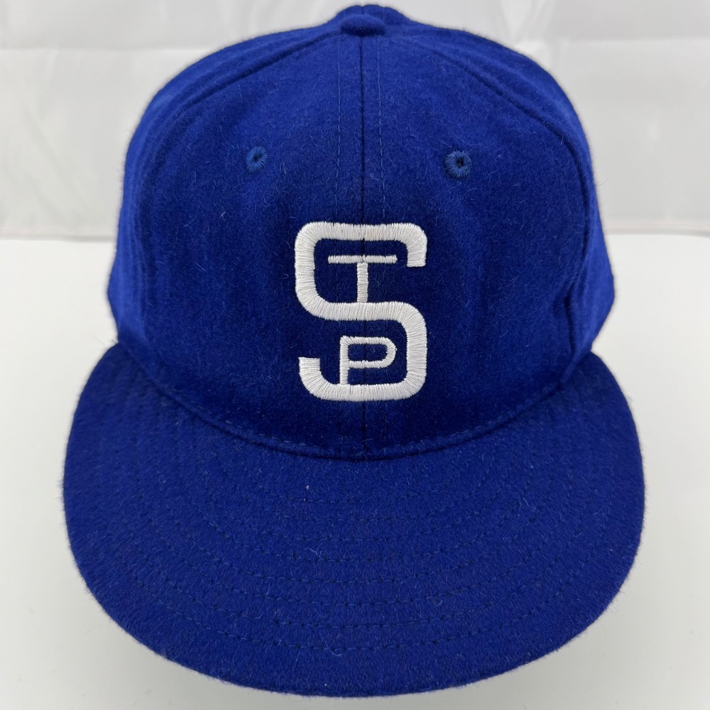 Ebbets Field Flannels Baseball Hat Mens 7 7/8 Blue St Paul Saints Wool Fitted